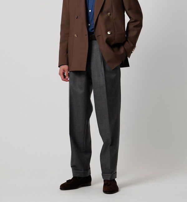 UNITED ARROWS「シャークスキン  2インプリーツ スラックス」|スラックス|