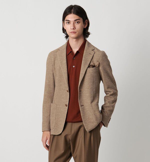UNITED ARROWS「LANIFICIO ROMA カノコ シングル2ボタン テーラードジャケット COMFORT EASY‐MODEL」|テーラードジャケット|BEIGE