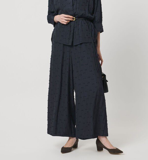 UNITED ARROWS「ドットカットジャガード イージー ワイド パンツ ‐ウォッシャブル‐」|チノ|