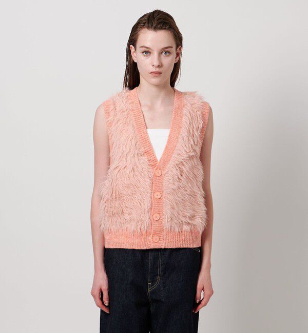 ASTRAET「＜ASTRAET＞シャギー Vネック ベスト」|ベスト・ジレ|