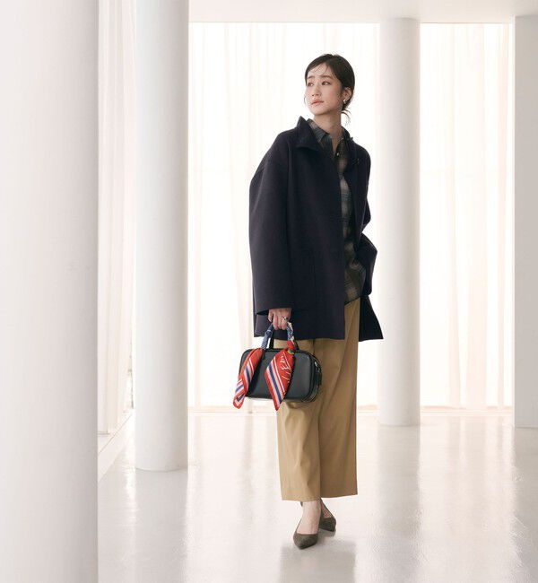 UNITED ARROWS「バイカラー リバー Aライン コート」|その他|