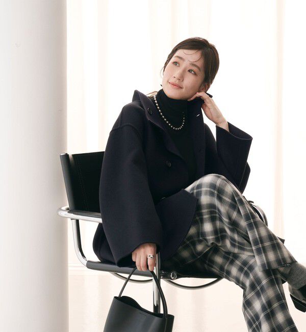 UNITED ARROWS「バイカラー リバー Aライン コート」|その他|