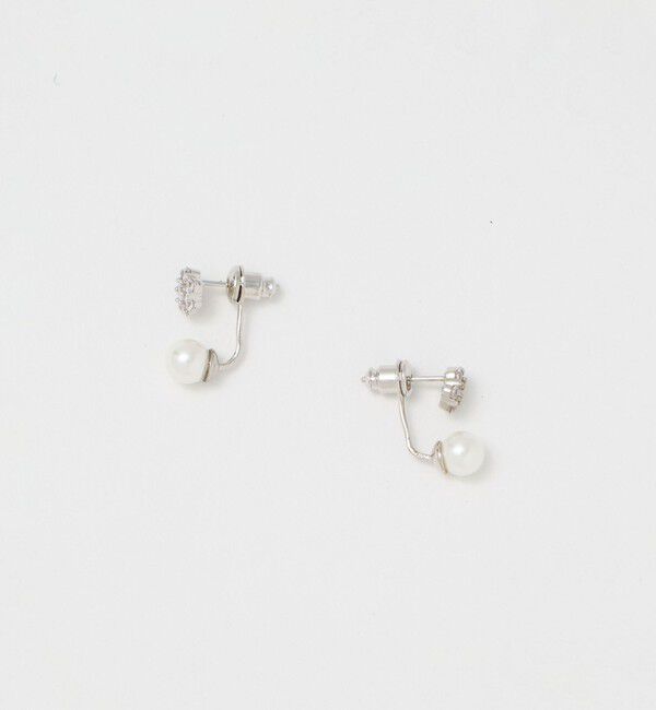 UNITED ARROWS「ビジュー＆イミテーションパール ピアス」|ピアス|SILVER