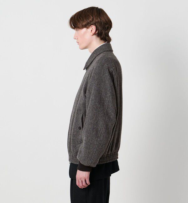 UNITED ARROWS「＜District＞ヘリンボーン ツイード ジップブルゾン」|ブルゾン・スタジャン|