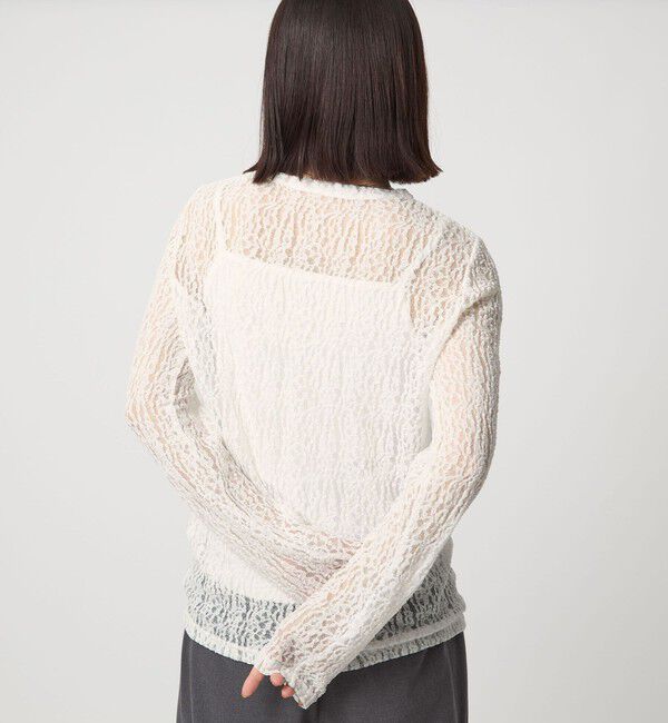 UNITED ARROWS green label relaxing「【WEB限定】＜at ease＞レース プルオーバー カットソー」|Tシャツ・カットソー|