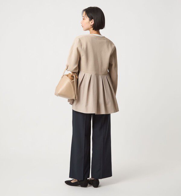 UNITED ARROWS green label relaxing「ドッキング ペプラム Vネック ニット カーディガン -ウォッシャブル-」|カーディガン|