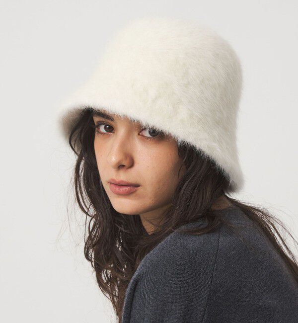 UNITED ARROWS green label relaxing「ヘアリークロシェ ハット」|ハット|OFF WHITE