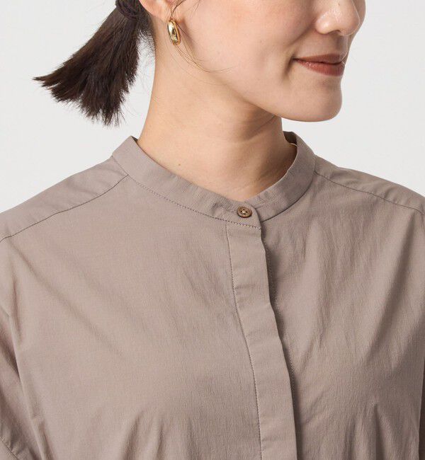 UNITED ARROWS green label relaxing「ウエスト ギャザー ハオリ ロングスリーブ シャツ」|シャツ・ブラウス|