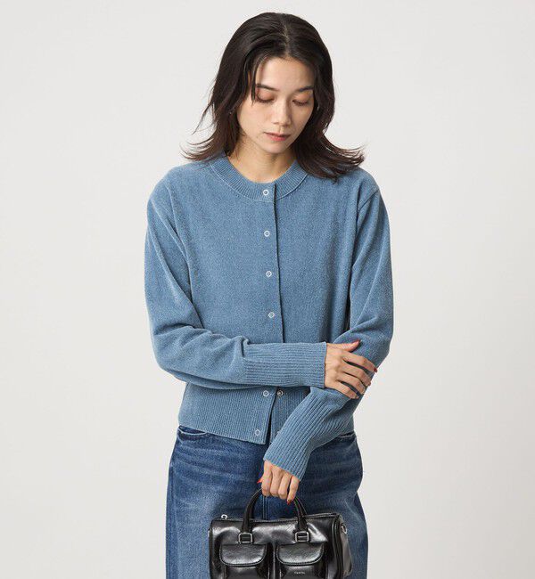 UNITED ARROWS green label relaxing「モールヤーン クルーネック カーディガン ウォッシャブル」|カーディガン|LT.BLUE