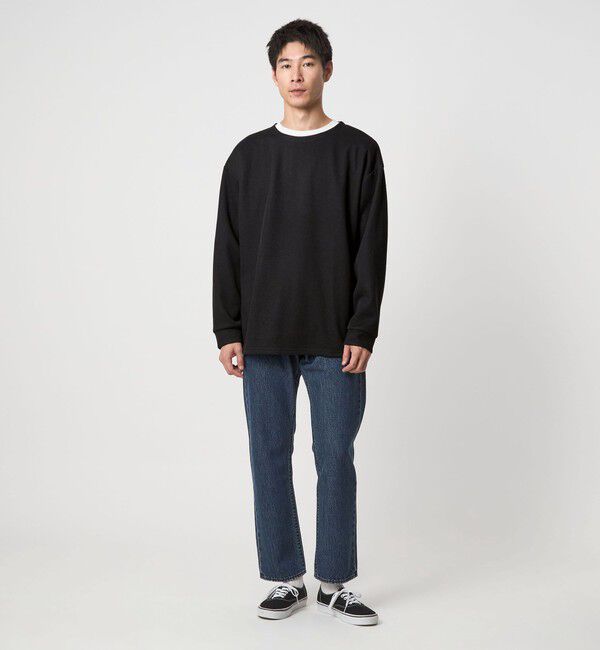 UNITED ARROWS green label relaxing「ハーフゲージ ダブルフェイス ノーカラー カットソー」|Tシャツ・カットソー|