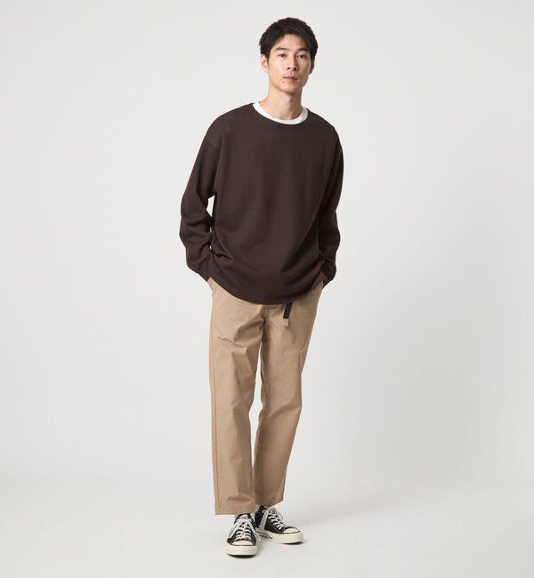 UNITED ARROWS green label relaxing「ハーフゲージ ダブルフェイス ノーカラー カットソー」|Tシャツ・カットソー|