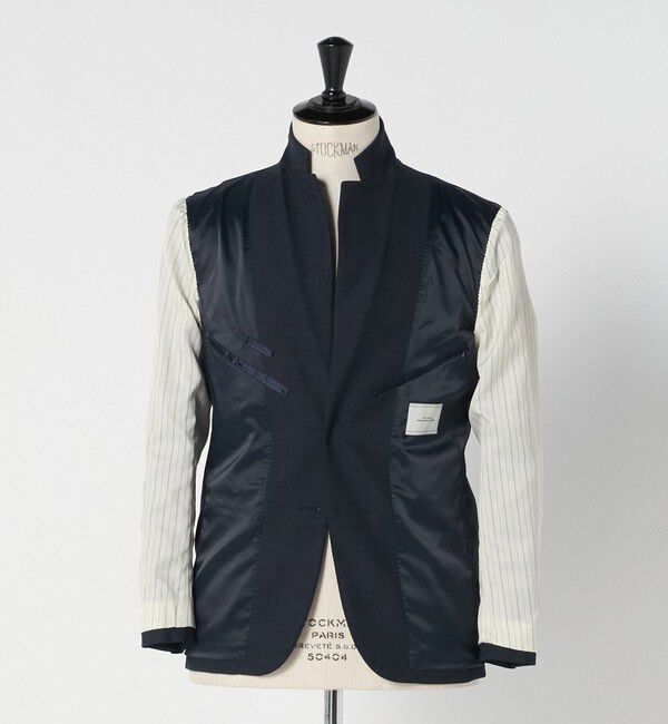 UNITED ARROWS green label relaxing「A+ TWPU バーズアイ 2B スリム ジャケット -ウォッシャブル・ストレッチ-」|テーラードジャケット|