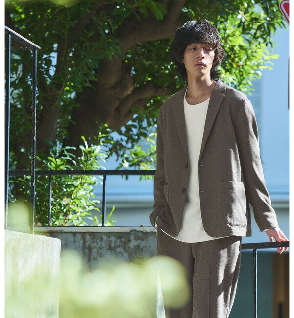 UNITED ARROWS green label relaxing「ウォッシャブル フラノ ツイル リラックス ジャケット -ストレッチ-」|テーラードジャケット|BEIGE