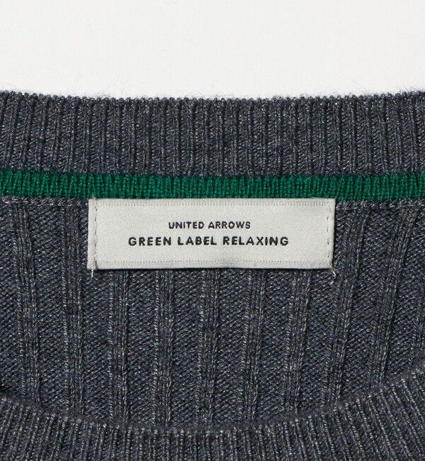 UNITED ARROWS green label relaxing「【WEB限定】＜at ease＞ソデサキ バイカラー プルオーバー ニット ウォッシャブル」|ニット・セーター|