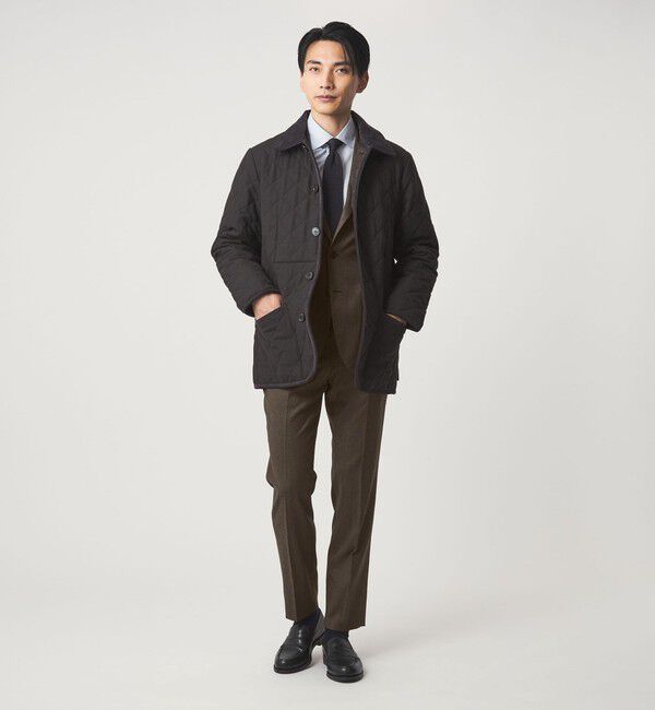 UNITED ARROWS green label relaxing「GLR CLOTH フラノ柄 アジャスター スラックス -ストレッチ-」|スラックス|