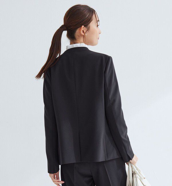 UNITED ARROWS green label relaxing「［size SHORTあり］パウドレ ノーラペル ジャケット ウォッシャブル ストレッチ」|ノーカラージャケット|