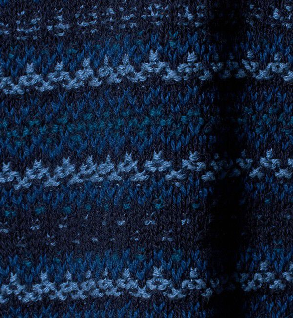 UNITED ARROWS green label relaxing「コットン フェアアイル シングルジャガード クルーネック ニット」|ニット・セーター|