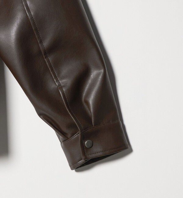 UNITED ARROWS green label relaxing「レザーライク ジップ ブルゾン」|ブルゾン・スタジャン|