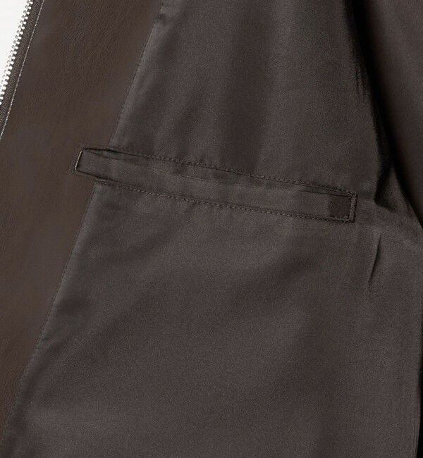 UNITED ARROWS green label relaxing「レザーライク ジップ ブルゾン」|ブルゾン・スタジャン|