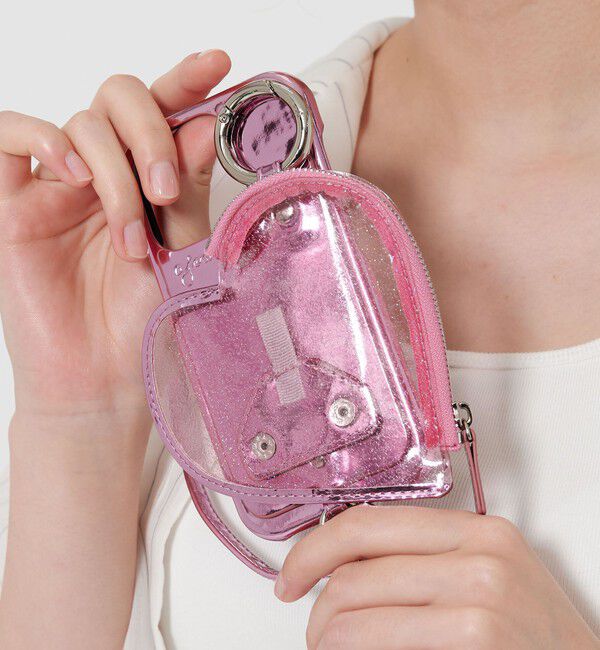 BEAUTY&YOUTH UNITED ARROWS「＜ajew＞PVC HEART PLANET POCKET iPhone16Proケース」|モバイルケース|PINK
