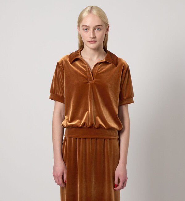 STEVEN ALAN「＜Steven Alan＞ベロア スキッパー ネック プルオーバー」|Tシャツ・カットソー|