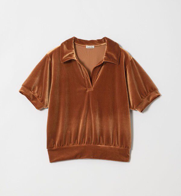 STEVEN ALAN「＜Steven Alan＞ベロア スキッパー ネック プルオーバー」|Tシャツ・カットソー|