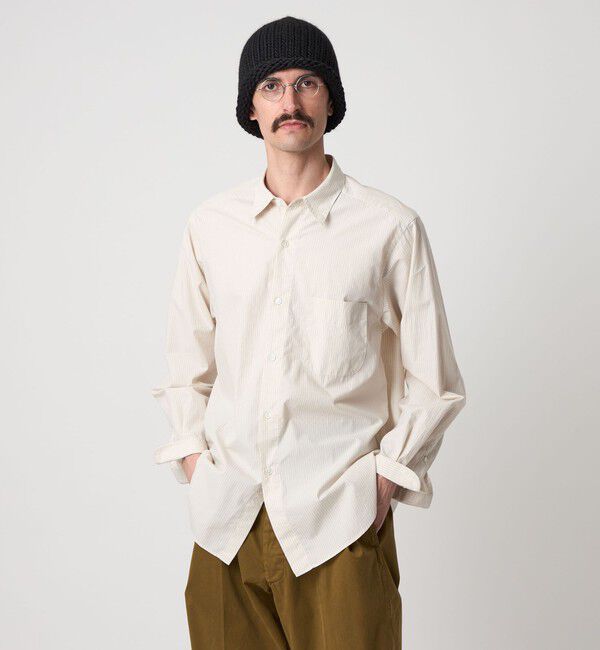 STEVEN ALAN「＜Steven Alan＞ 60 コンパクトヤーン ストライプ レギュラーカラー シャツ NARROW」|シャツ・ブラウス|