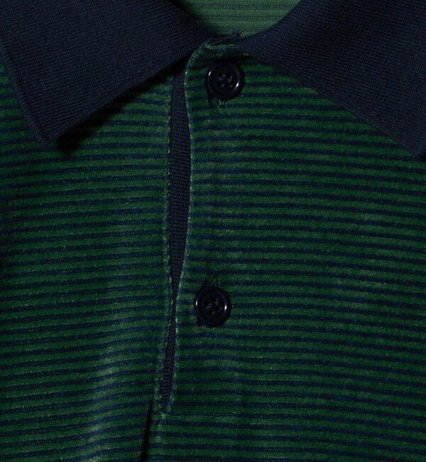 ATTISESSION「＜ATTISESSION＞ベロア ボーダー ポロシャツ」|ポロシャツ|