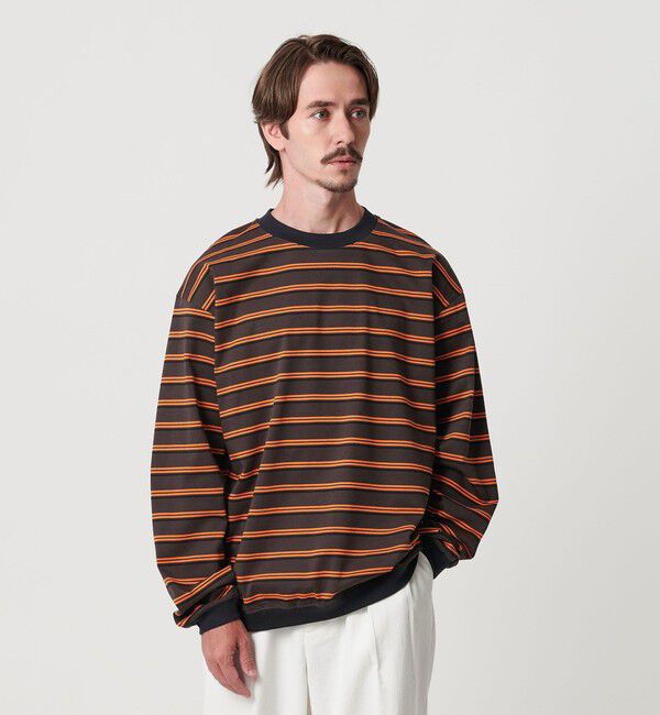 BEAUTY&YOUTH UNITED ARROWS「トリプル ボーダー スウェット Tシャツ」|Tシャツ・カットソー|DK.GRAY