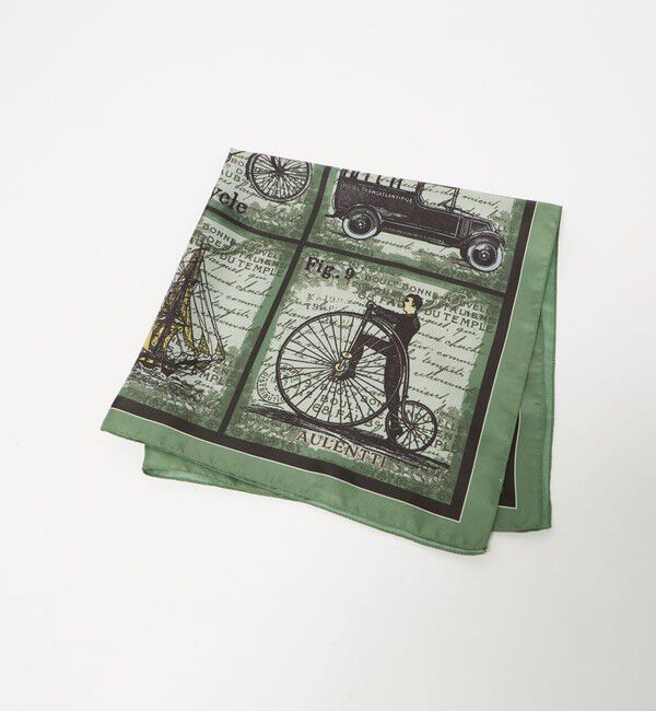 BEAUTY&YOUTH UNITED ARROWS「＜AULENTTI＞ヴィンテージ プリント スカーフ」|バンダナ・スカーフ|OLIVE