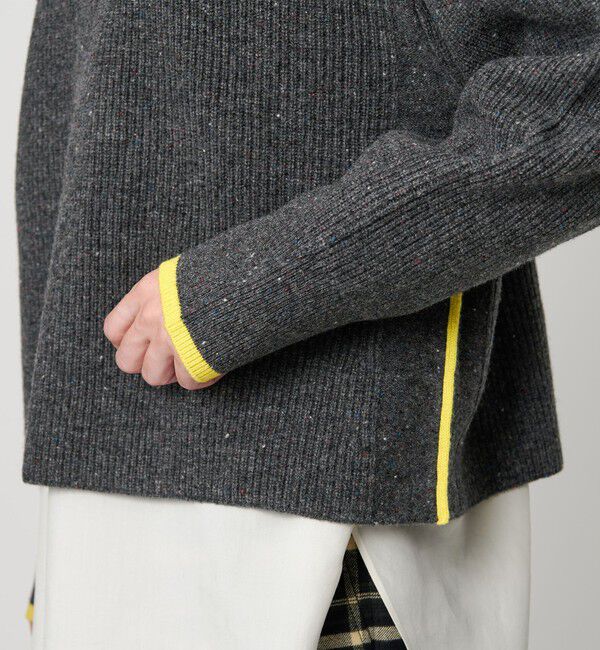 BEAUTY&YOUTH UNITED ARROWS「ネップカラーライン クルーネック ニットプルオーバー」|ニット・セーター|