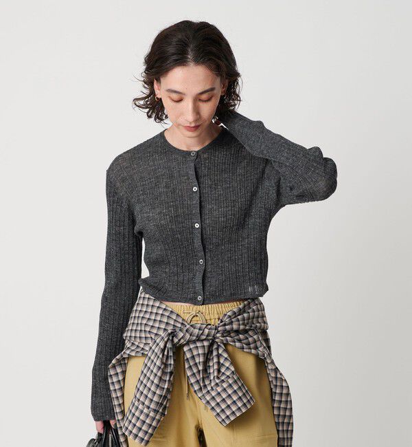 BEAUTY&YOUTH UNITED ARROWS「アルパカブレンド ランダムリブカーディガン」|カーディガン|