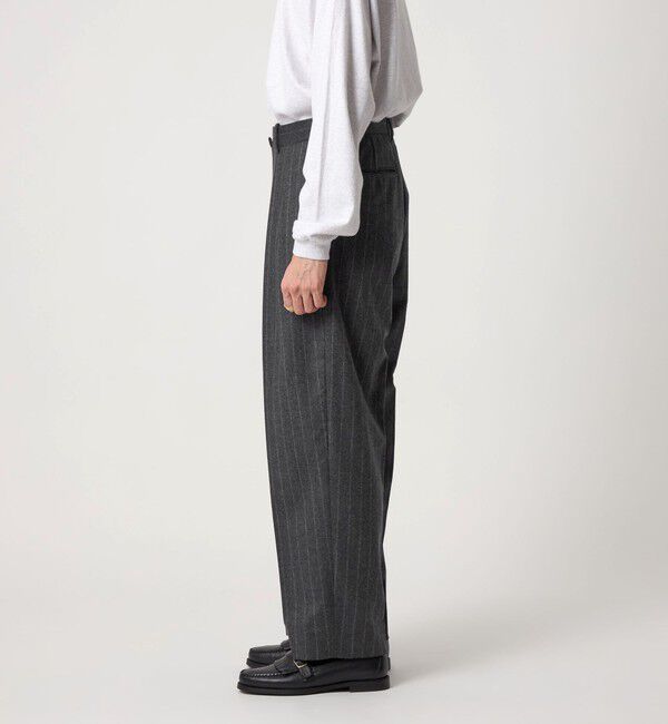 STEVEN ALAN「＜Steven Alan＞ ウール フラノ インツープリーツ ドレス トラウザーズ」|スラックス|