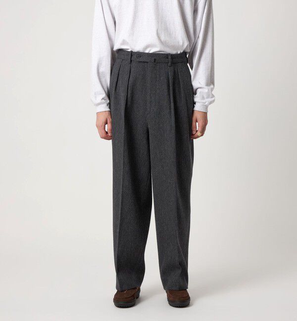 STEVEN ALAN「＜Steven Alan＞ クッキークロス インツープリーツ ドレス トラウザーズ」|スラックス|