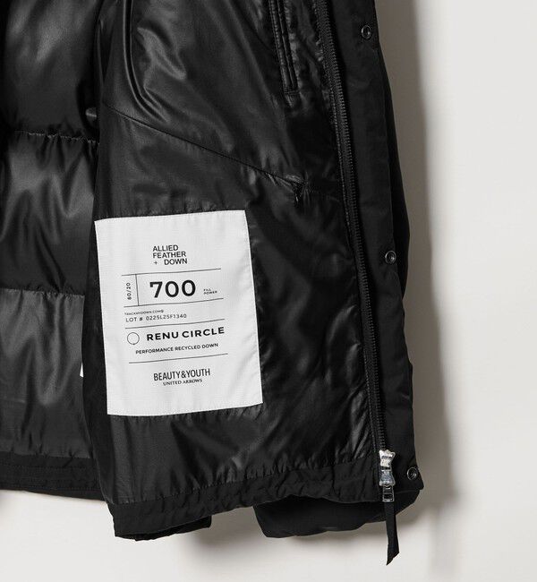 BEAUTY&YOUTH UNITED ARROWS「 小松マテーレ リラックス フード ダウンジャケット 700FP 撥水機能」|ダウン|