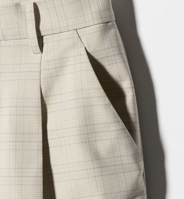 BEAUTY&YOUTH UNITED ARROWS「ポリエステルブレンド チェック ワイドヘムパンツ」|スラックス|