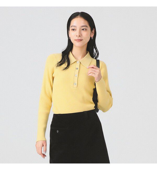 Ray BEAMS 「リブ ニット ポロシャツ」|ニット・セーター|