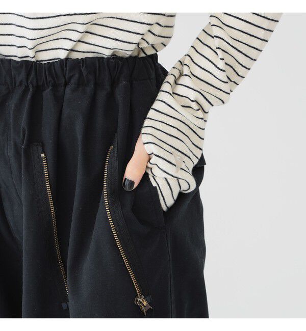 BEAMSBOY「maturely / コットン シルク ジッパー カーゴパンツ」|チノ|