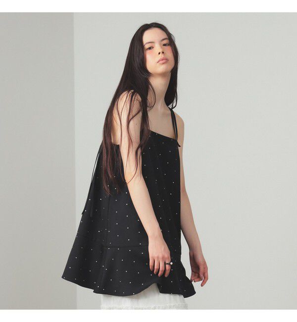 Ray BEAMS 「ドットプリント ミニ キャミワンピース」|ワンピース|
