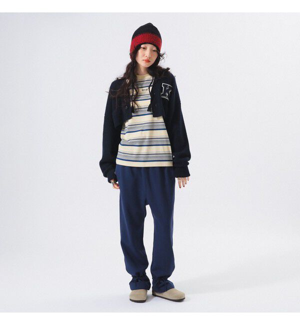 BEAMSBOY「ショート レタード カーディガン」|ニット・セーター|