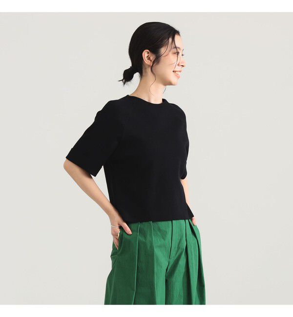 Demi-Luxe BEAMS 「AK+1 / 総針 ショート ニット」|ニット・セーター|