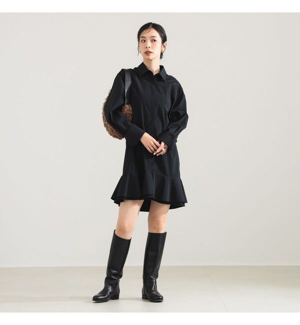 Demi-Luxe BEAMS 「フリルヘム シャツ ワンピース」|ワンピース|