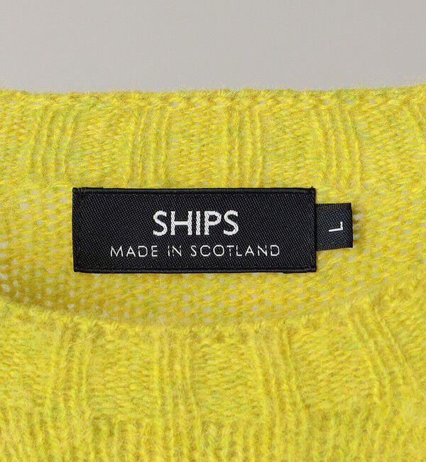SHIPS「【SHIPS別注】HARLEY OF SCOTLAND:ウォッシャブル シャギー クルーネックニット」|ニット・セーター|