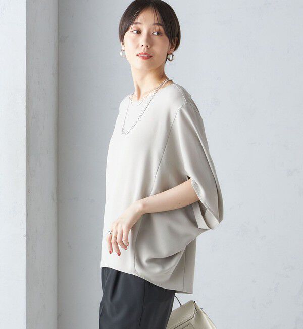 SHIPS for women「〈接触冷感 / 手洗い可能〉アセテート混 バック サテン ドルマン ブラウス」|シャツ・ブラウス|