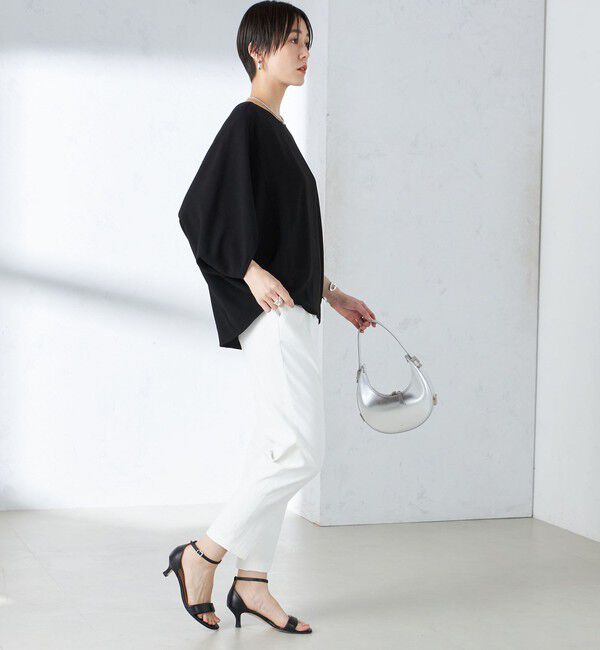 SHIPS for women「〈接触冷感 / 手洗い可能〉アセテート混 バック サテン ドルマン ブラウス」|シャツ・ブラウス|