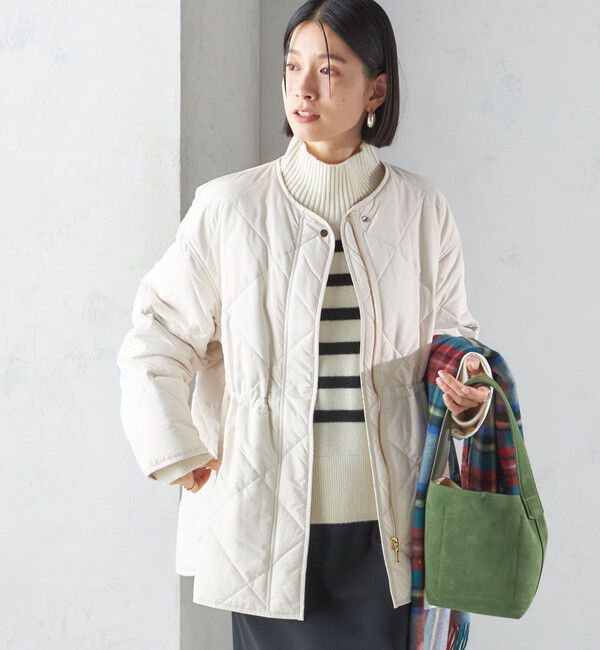 SHIPS for women「〈手洗い可能〉キルティング サイドジップ ブルゾン」|ブルゾン・スタジャン|