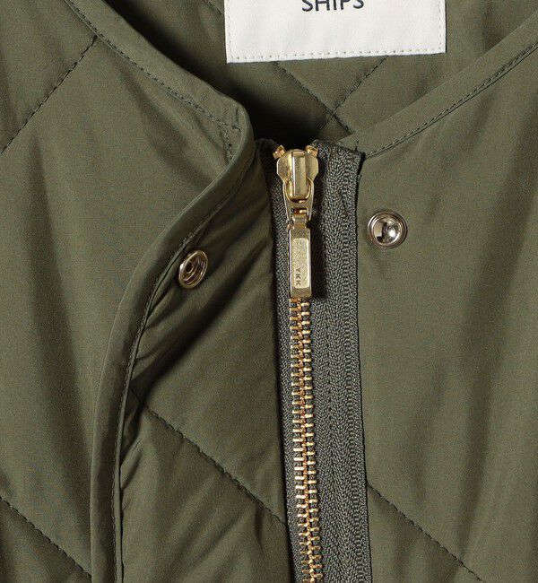 SHIPS for women「〈手洗い可能〉キルティング サイドジップ ブルゾン」|ブルゾン・スタジャン|