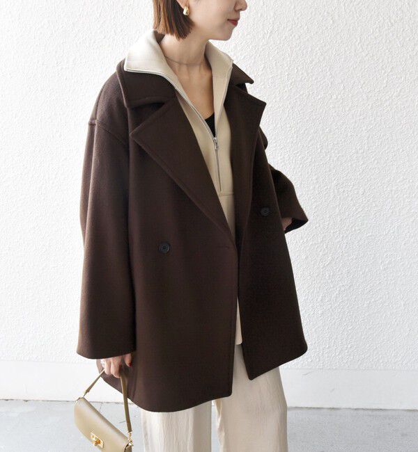 SHIPS any「SHIPS any: ウール コクーン テーラード ショート コート 25AW」|その他|