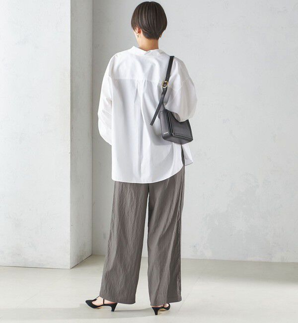 SHIPS for women「〈手洗い可能〉ナイロン混 ドロスト パンツ」|その他|