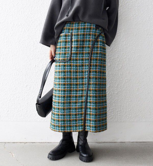 SHIPS any「SHIPS any: ブロック ツイード タイト スカート」|スカート|